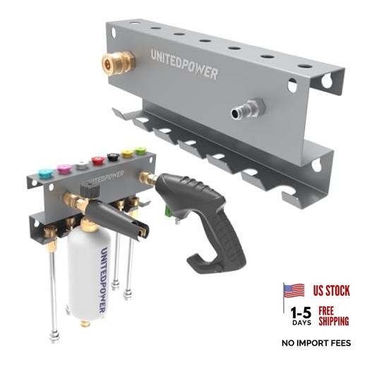 Pressure Washer Gun Holder，Wall Mount Foam Cannon Holder，Tool Storage Silver
