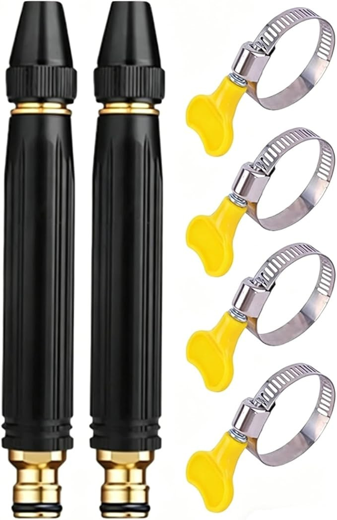 High Pressure Hose Nozzle Water Gun for Car Wash Garden Pressure Booster 2Pack