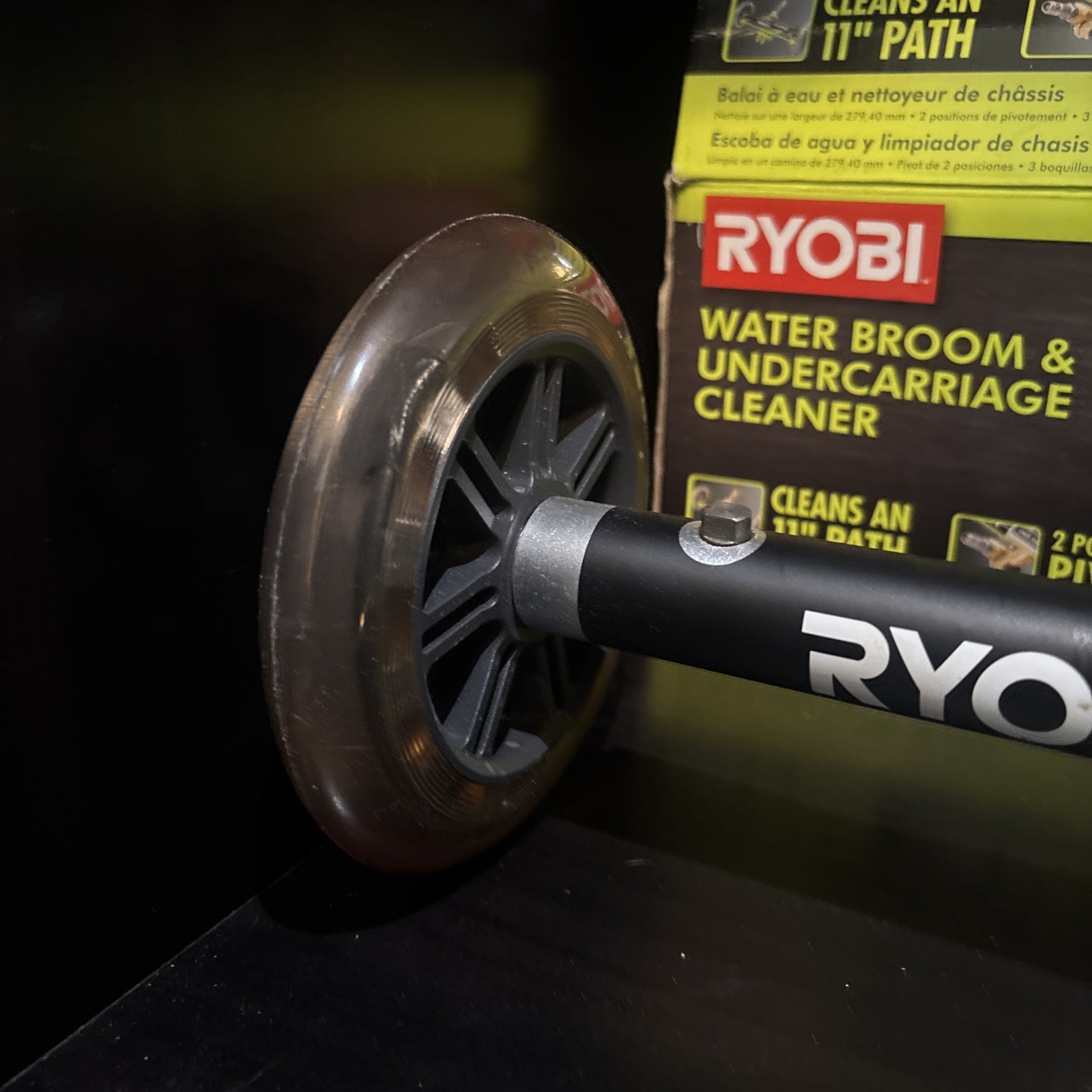 NEW OPEN BOX! RYOBI PRESSURE WASHER 11” WATER BROOM FLAT & UNDERCARRIAGE CLEANER