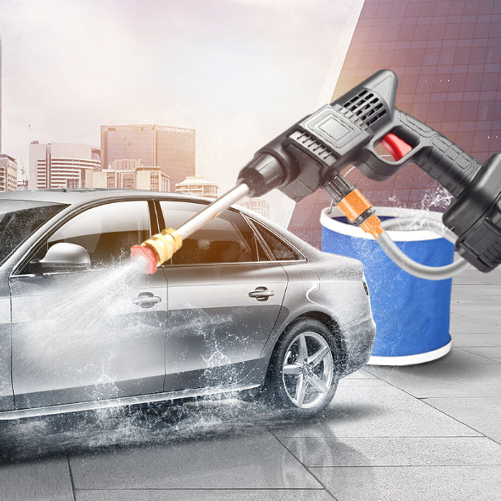 600W Cordless Car Pressure Washer Water Gun 24000rpm High Power Jet Wash Cleaner