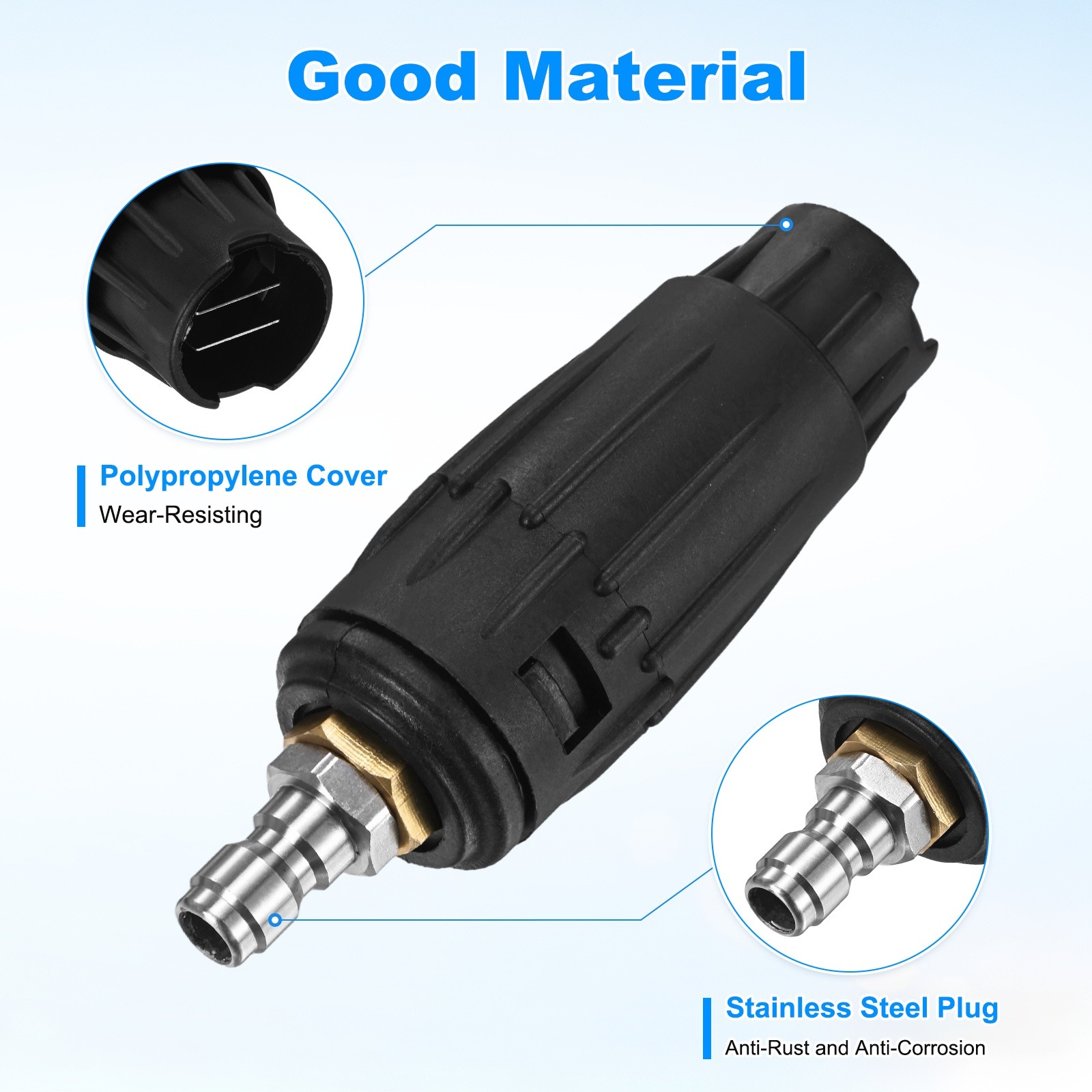 1-Pack Pressure Washer Tips, Adjustable Pressure Washer Nozzle, 3.5GPM [Black]