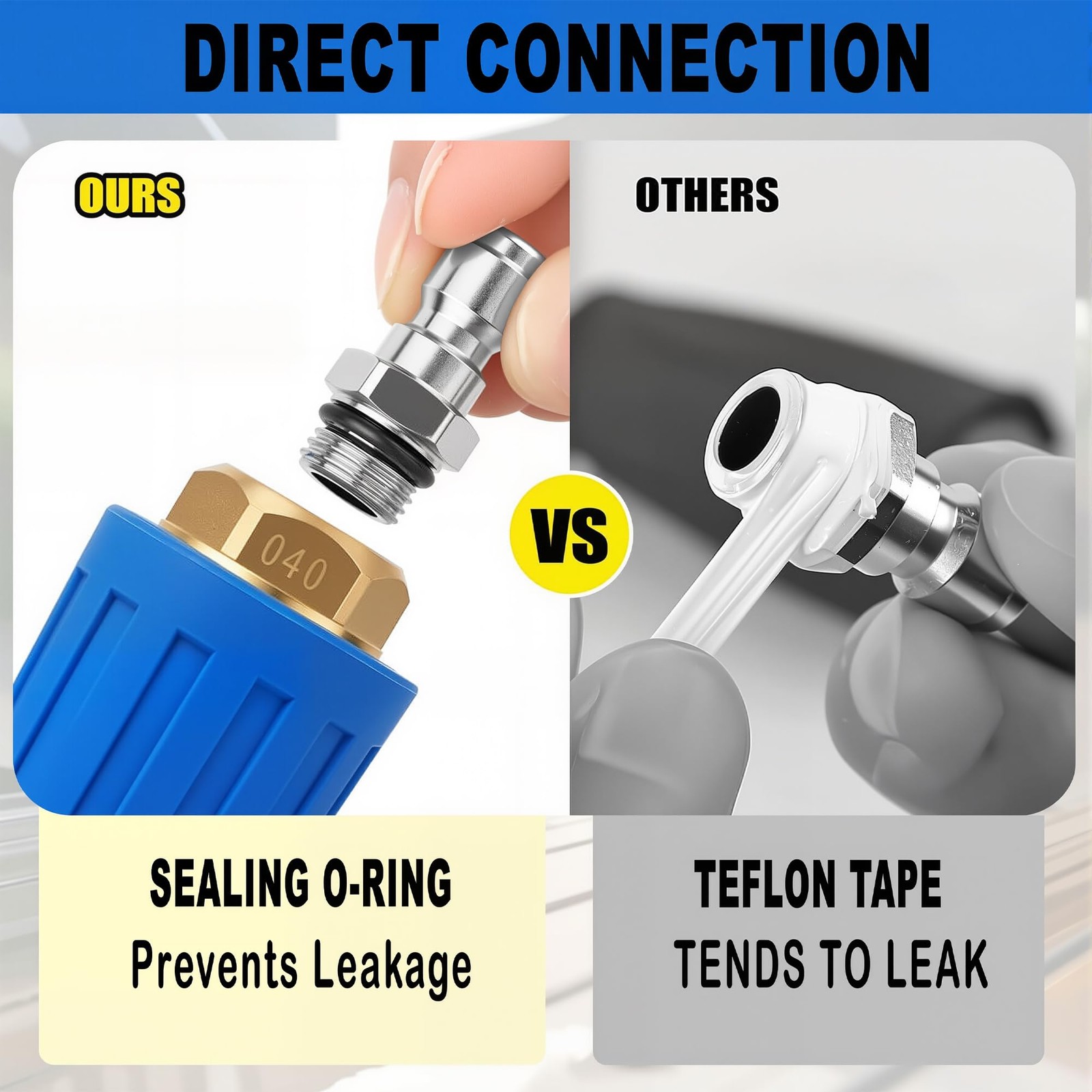 Turbo Nozzle for Pressure Washer, 4000 PSI Rotating Turbo Nozzle 1/4″ Quick C…