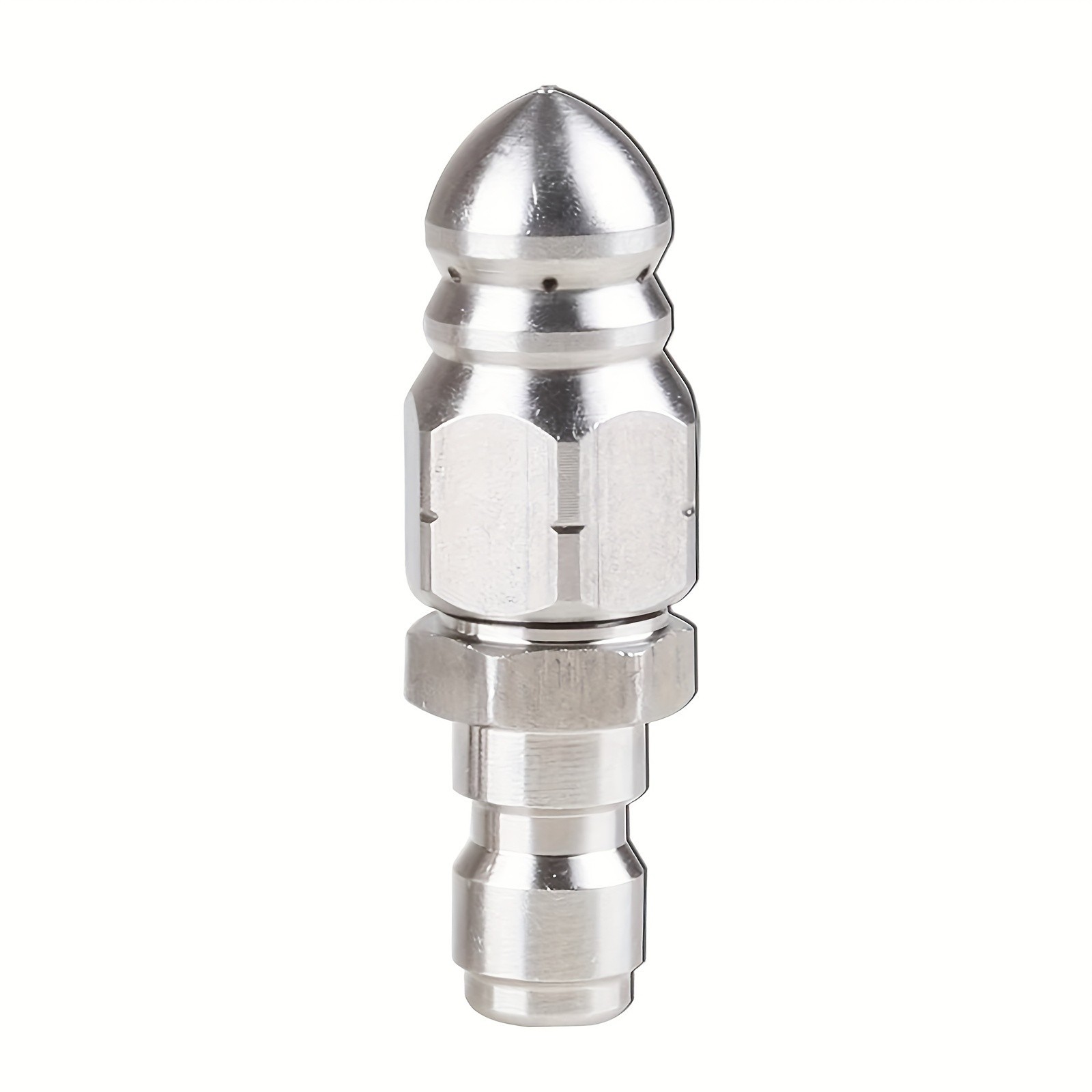 Stainless Steel Pipe Drain Cleaning Nozzle – 1/4 Quick Connect for Clog Removal