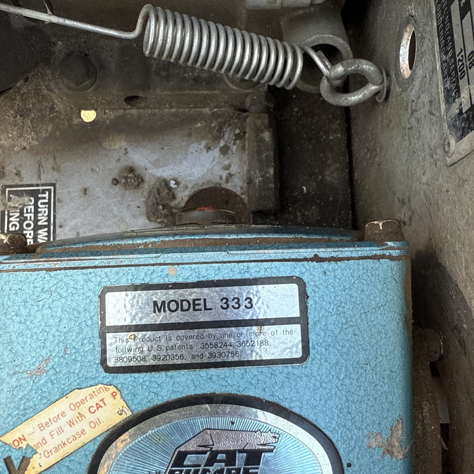 Cat Model 333 Cat Pump Pressure Washer Car Wash TESTED WORKS