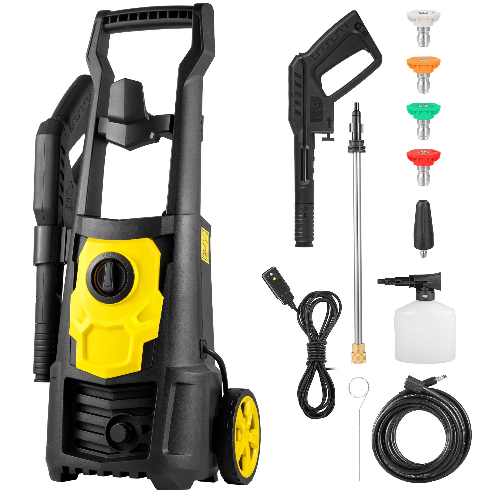 VEVOR Electric Pressure Washer High Pressure Washer 2000 PSI 1.65/1.76 GPM Patio