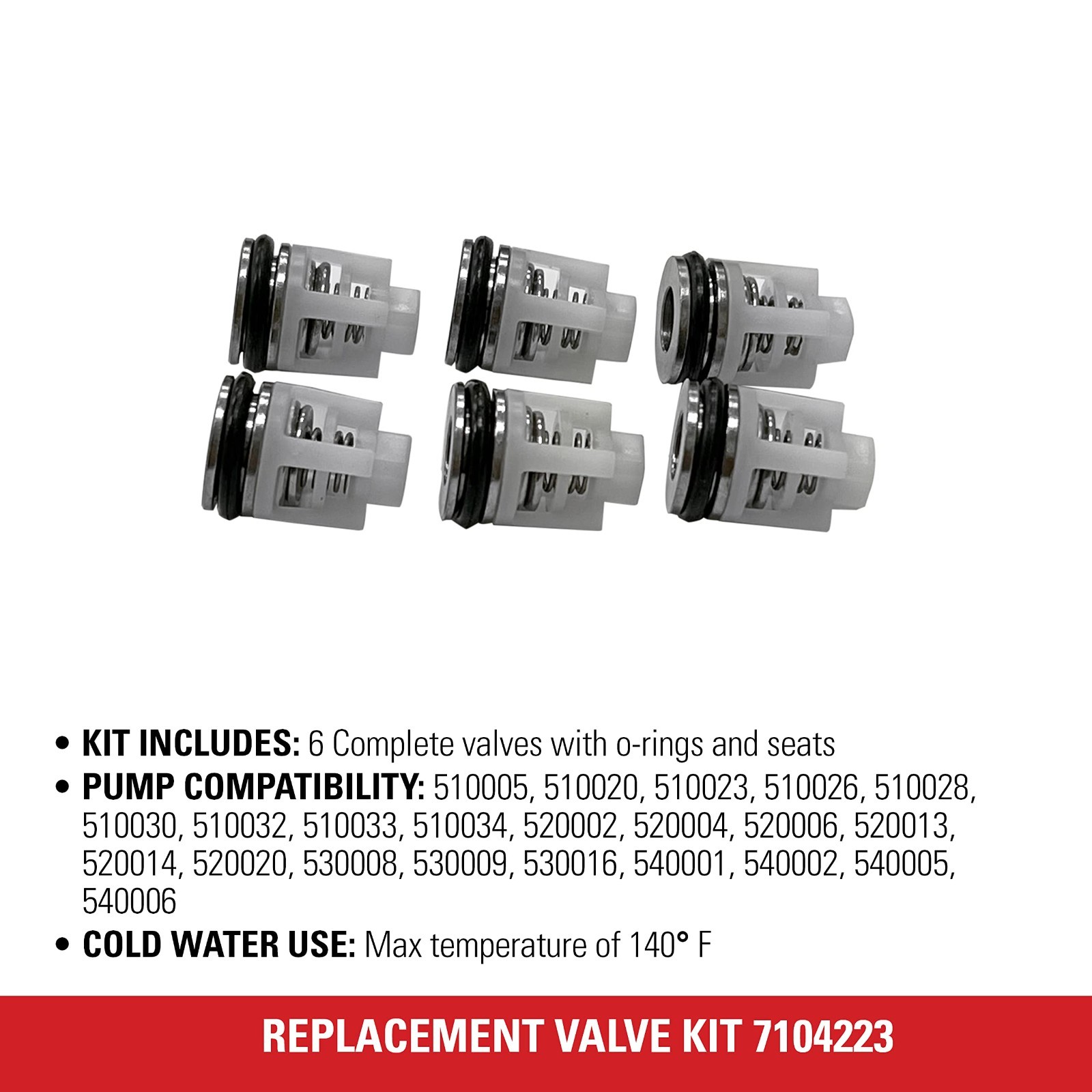 Replacement Valve Kit for Pressure Washer Pumps – High-Performance, Durable Part