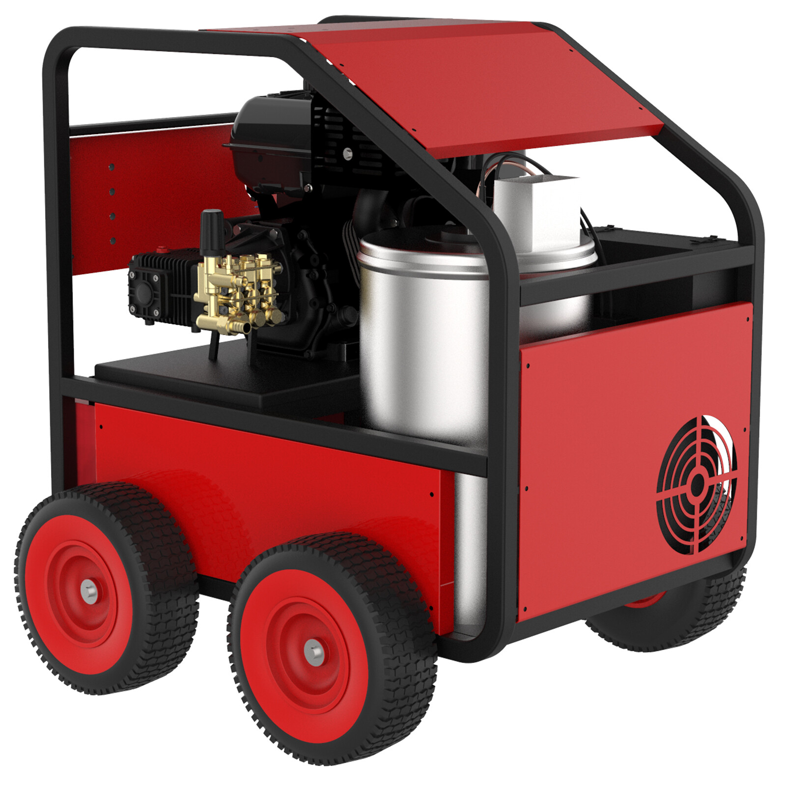 4 GPM 4000 PSI Hot Water Gas-Oil Fired Pressure Washer Electric Start Commercial
