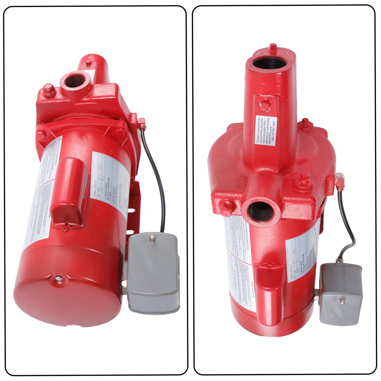 Cast Iron Shallow Well Jet Pump 1 HP 23 GPM 115/230 Volt for Irrigation 602208