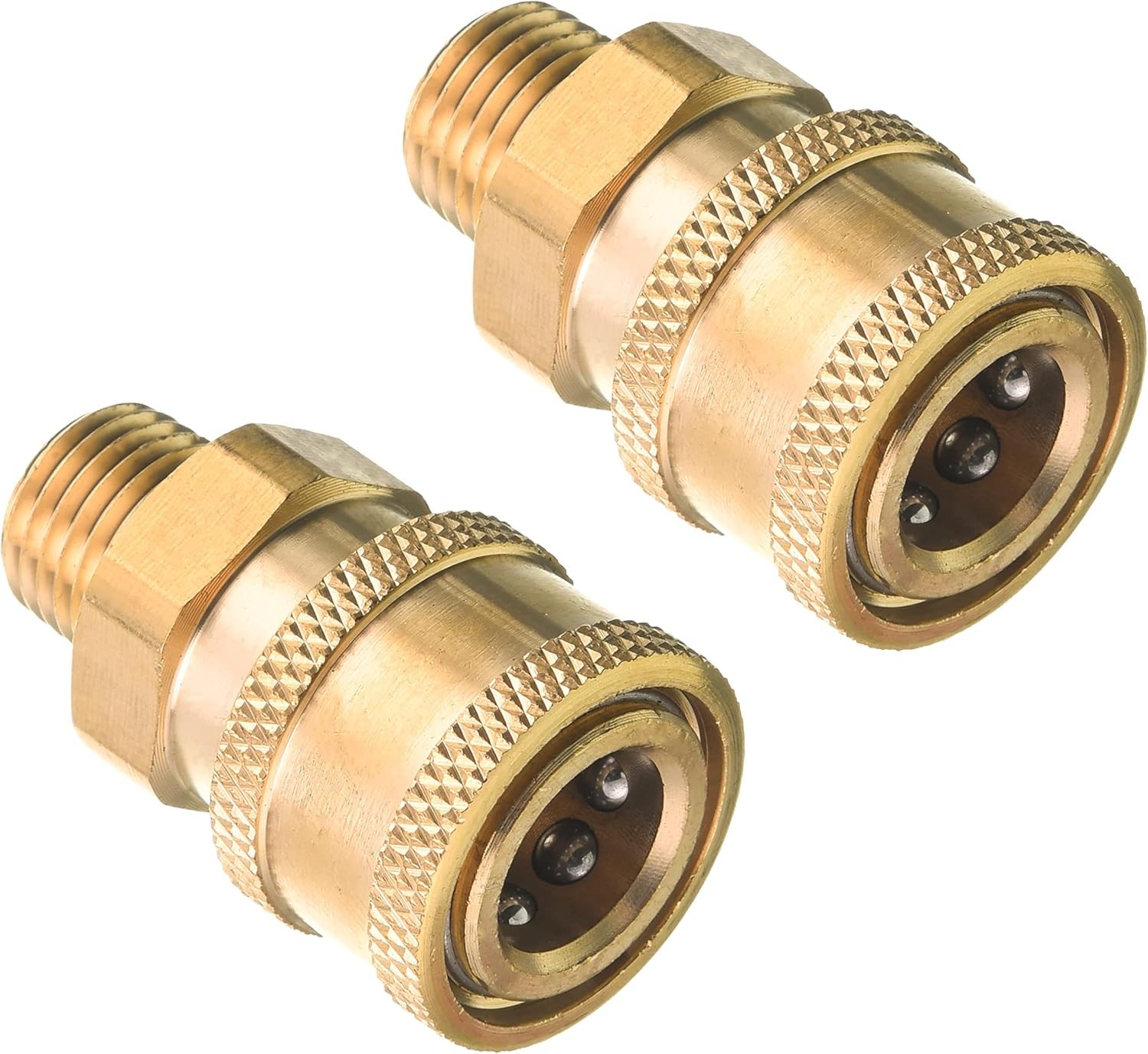 RIDGE WASHER Pressure Washer Couplers, Brass Fittings, 1/4 Inch Quick Connect to
