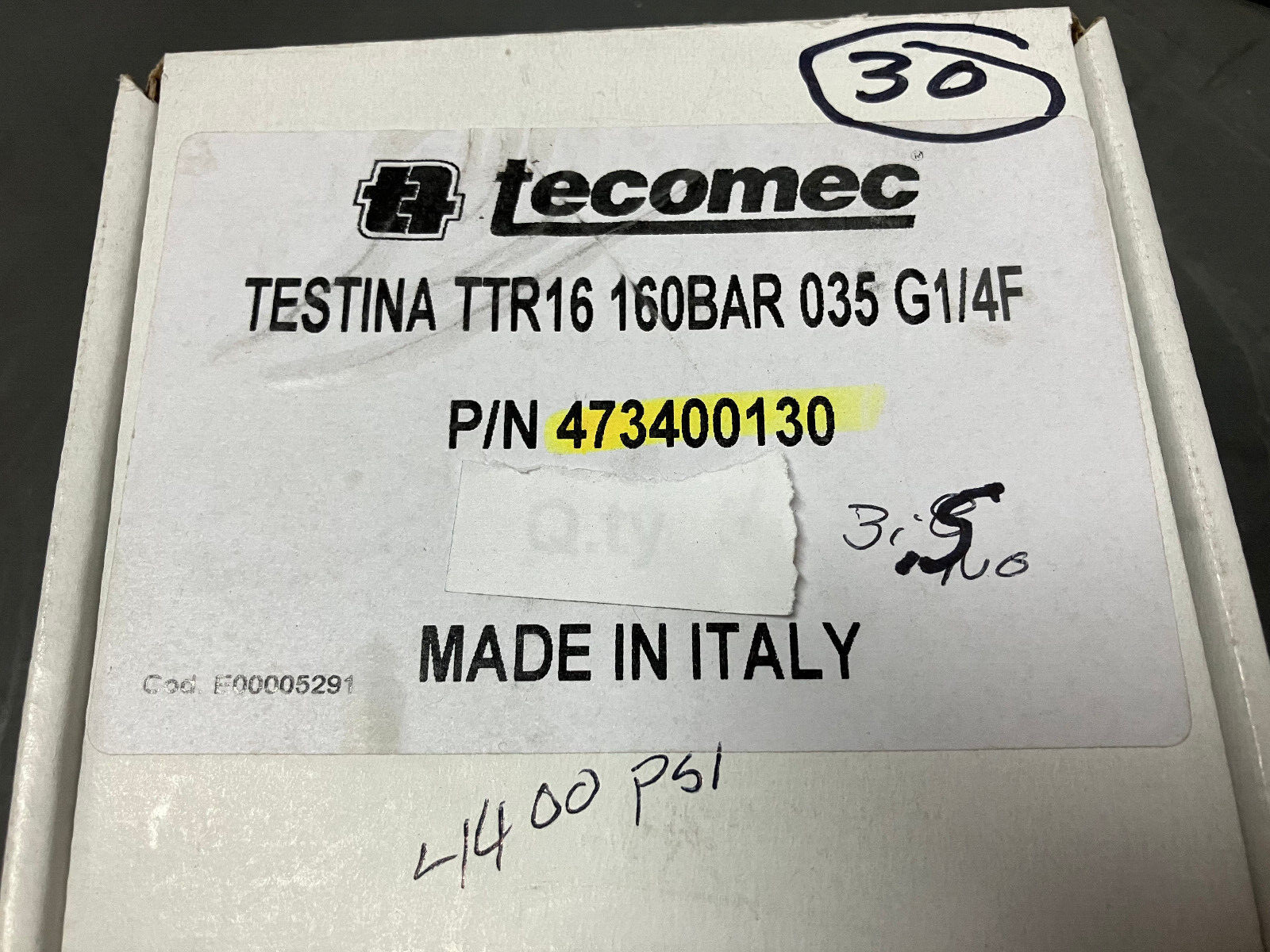 Tecomec AR Rotating Turbo Nozzle 2400 psi Size 3.5 Nozzle Made In Italy