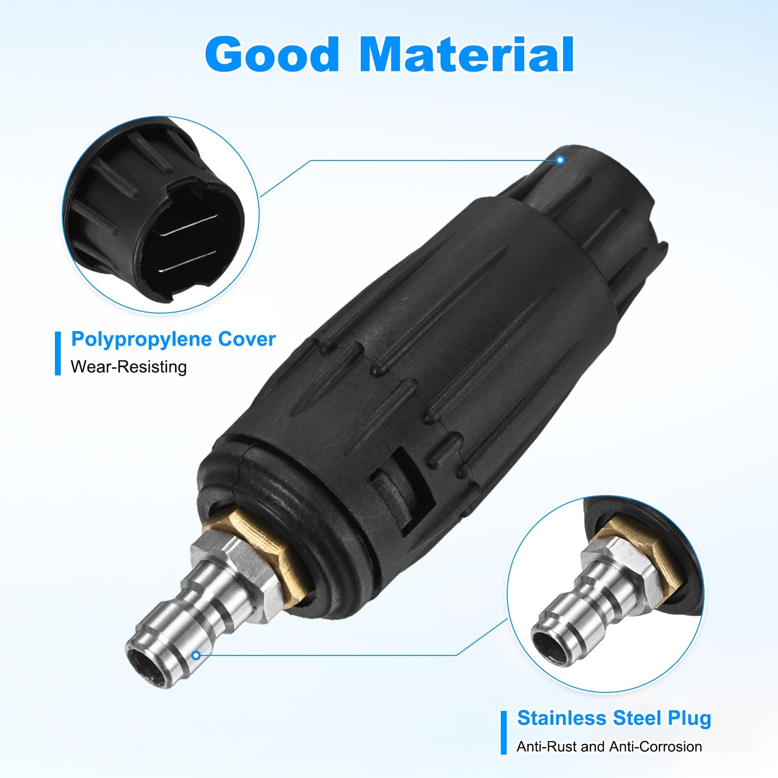 1-Pack Pressure Washer Tips, Adjustable Pressure Washer Nozzle, 3GPM [Black]