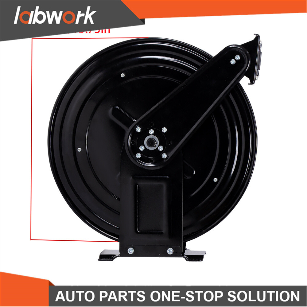 3/8″ X 50 FT Auto-Retractable High Pressure Washer Hose Reel For Water/Air/Oil