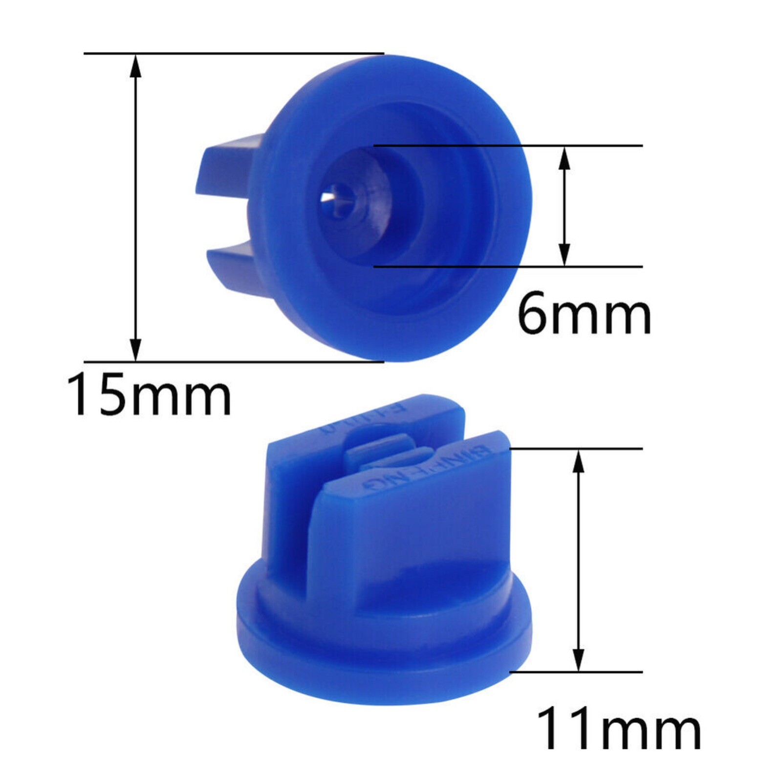 Flat Fan Spray Nozzles Spraying Tips 110 Degrees6 Colors Deflector 0.2-0.5 Mpa