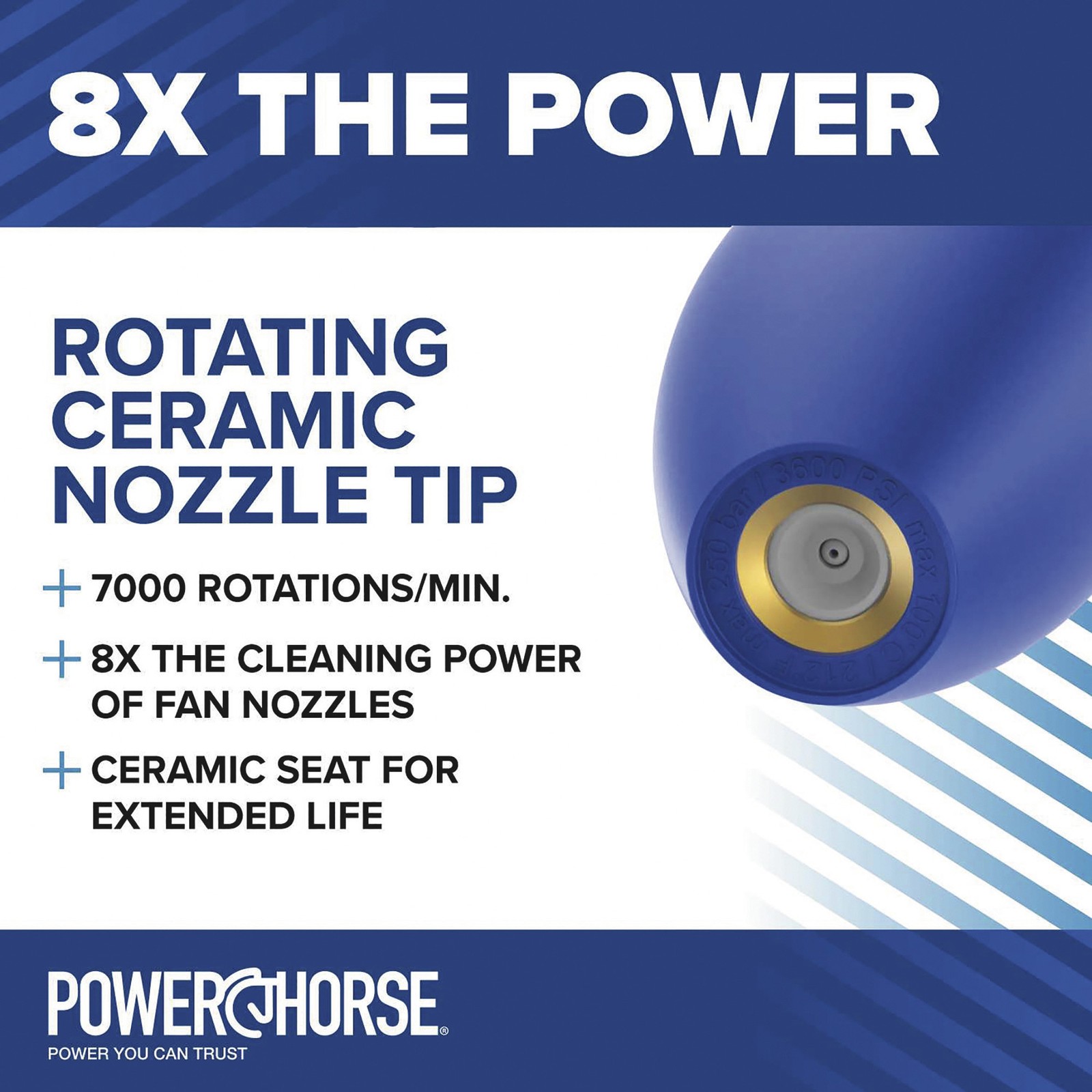 Powerhorse Rotating Pressure Washer Turbo Nozzle, 4.0 Orifice, 4,000 PSI