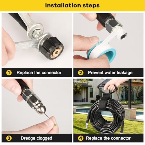 Sewer Jetter 150FT Pressure Washer Drain Cleaner