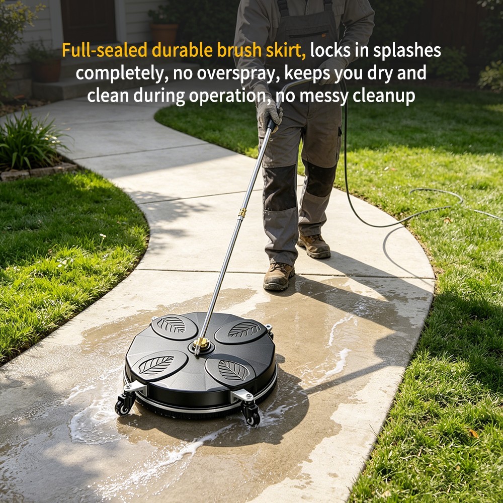 18″ Pressure Washer Surface Cleaner 4200PSI 8.0 GPM 120℉ Cleaning Attachment USA