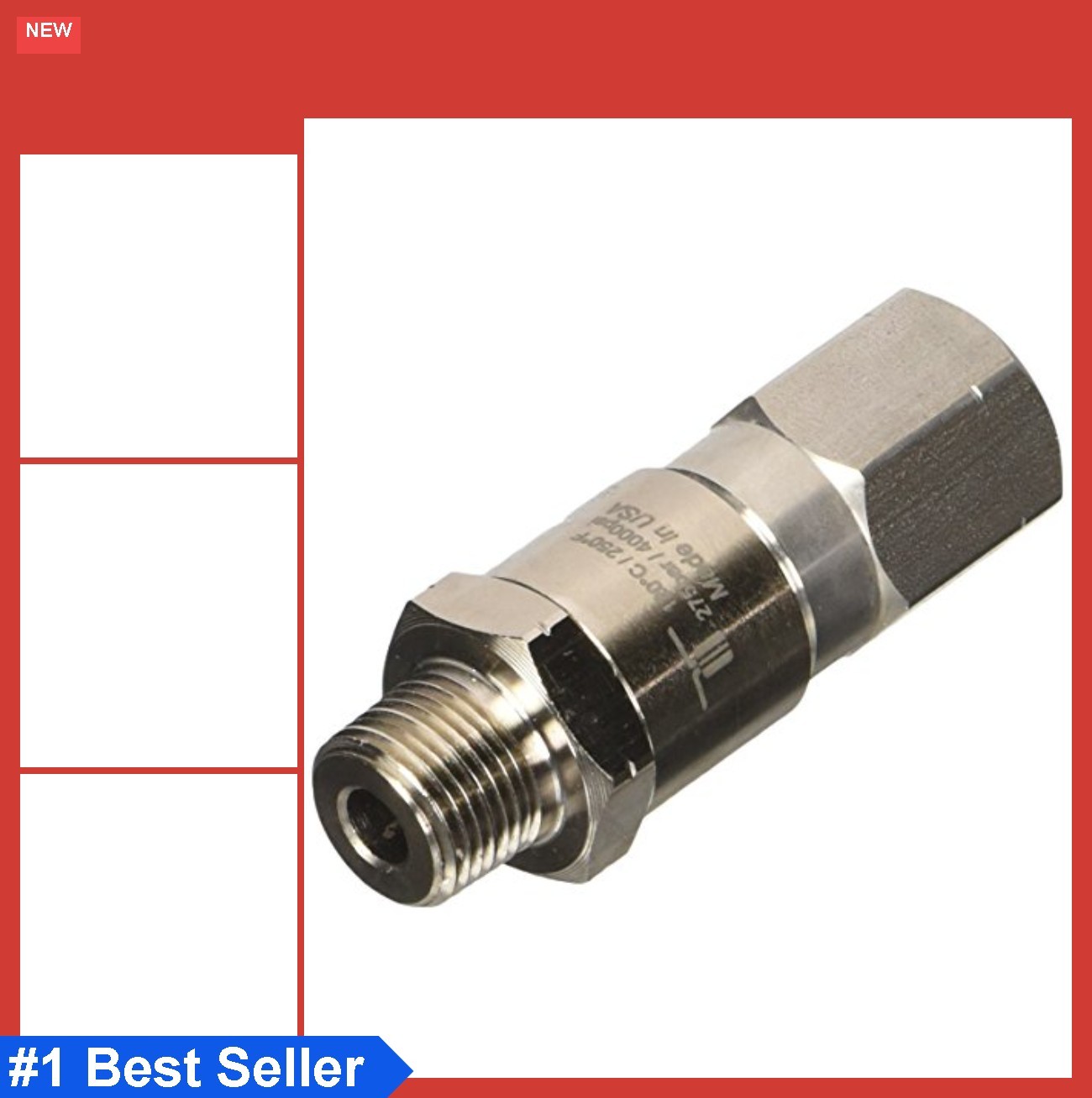 Pressure Washer Swivel 4000 PSI 3/8in NPTM Stainless Steel Brass High Pressure