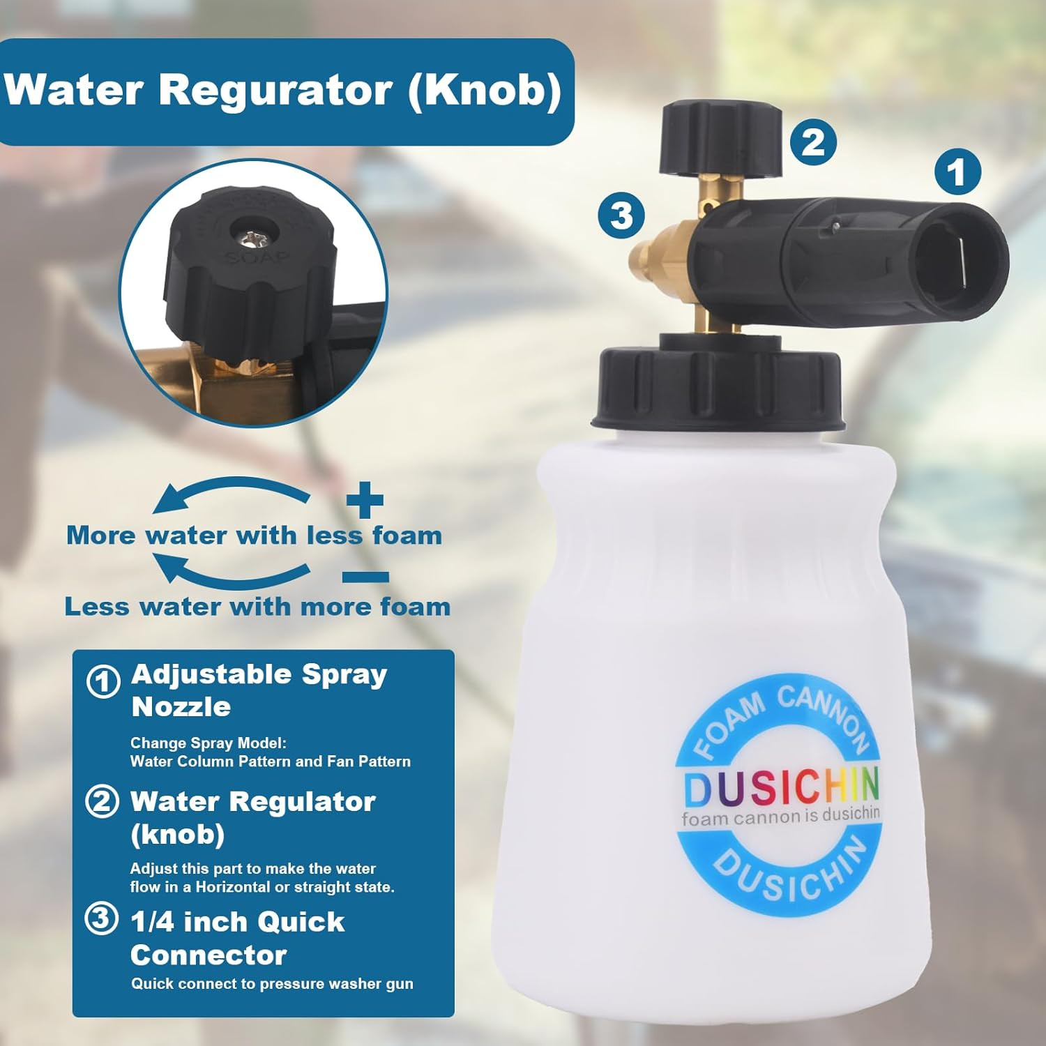 Foam Cannon Snow Foam Lance Pressure Washer Jet Wash SFL-001