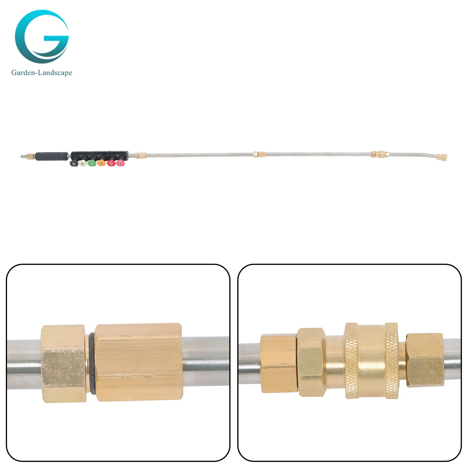 9 Pack Water Gun Extension Rod Set 1/4 Inch Quick Connect 4000 Psi High Pressure