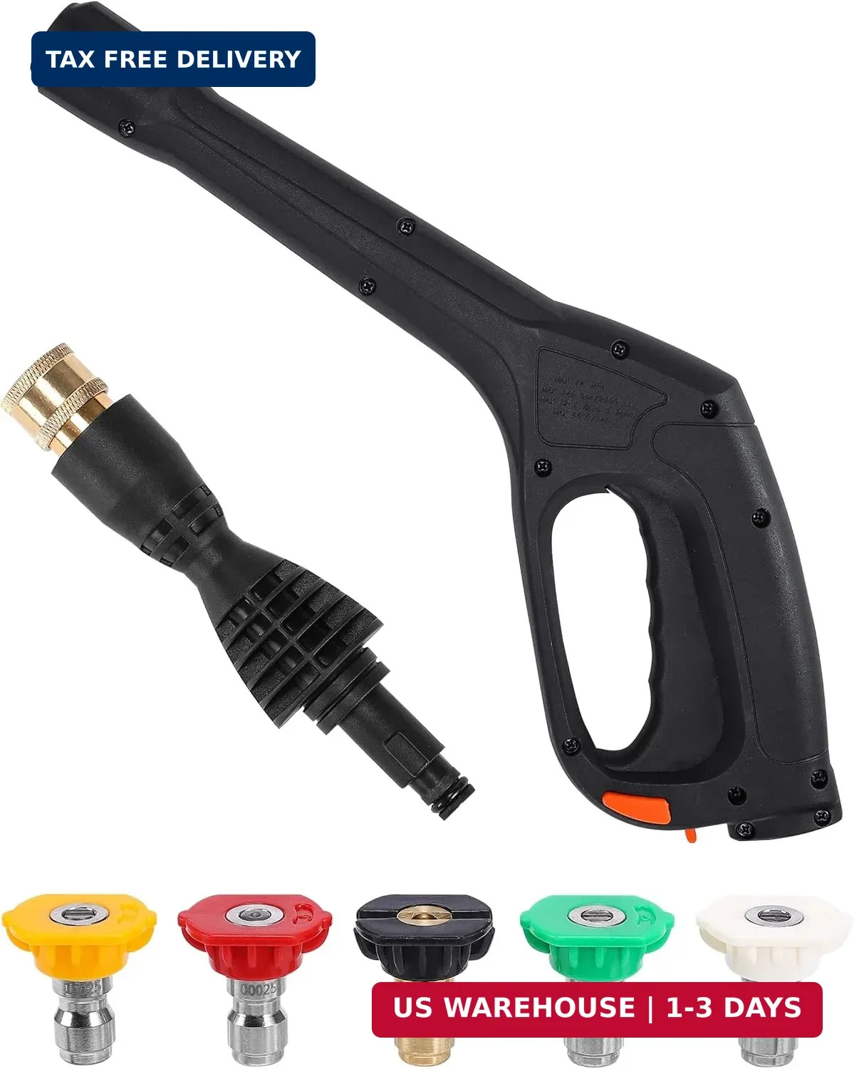 FIXFANS Pressure Washer Gun Kit with 5 Nozzles – Compatible with Some of Portlan