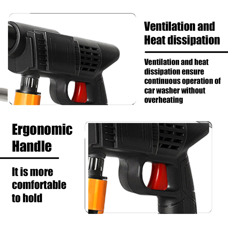 Cordless Electric High Pressure Car Washer Sprayer With Battery Cleaner Tool