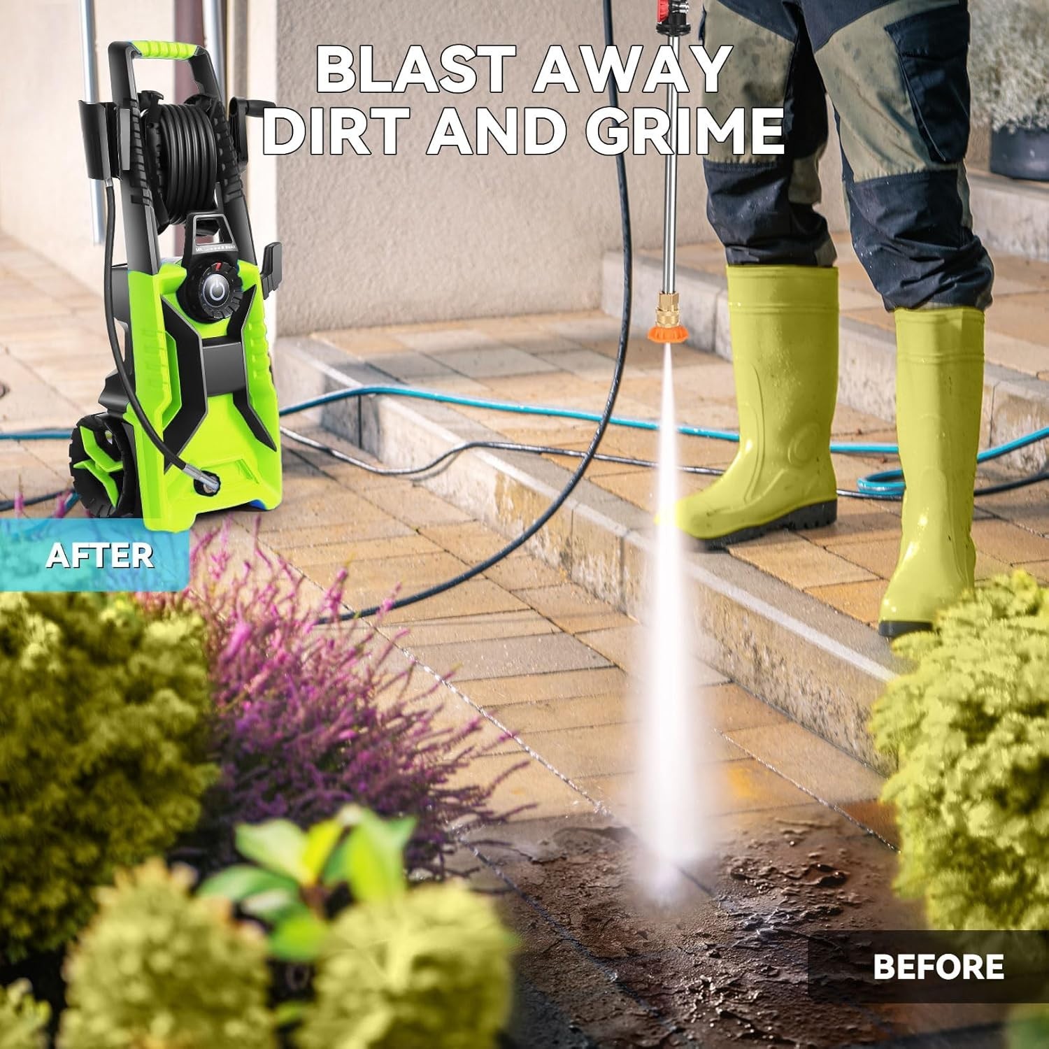5000 PSI Adjustable Electric Pressure Washer, 2026 New Power Washer Pressure Adj