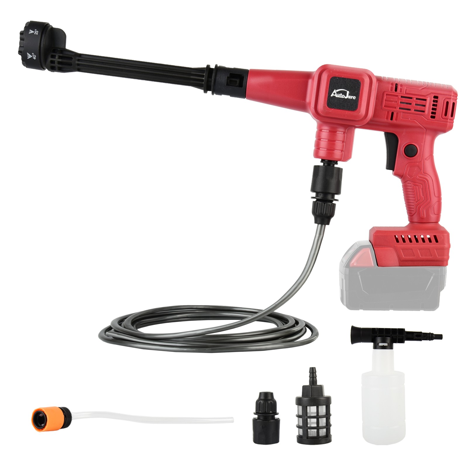 For Milwaukee18VCordless Car High Pressure Washer Gun Jet Water Wash Cleaner Gun