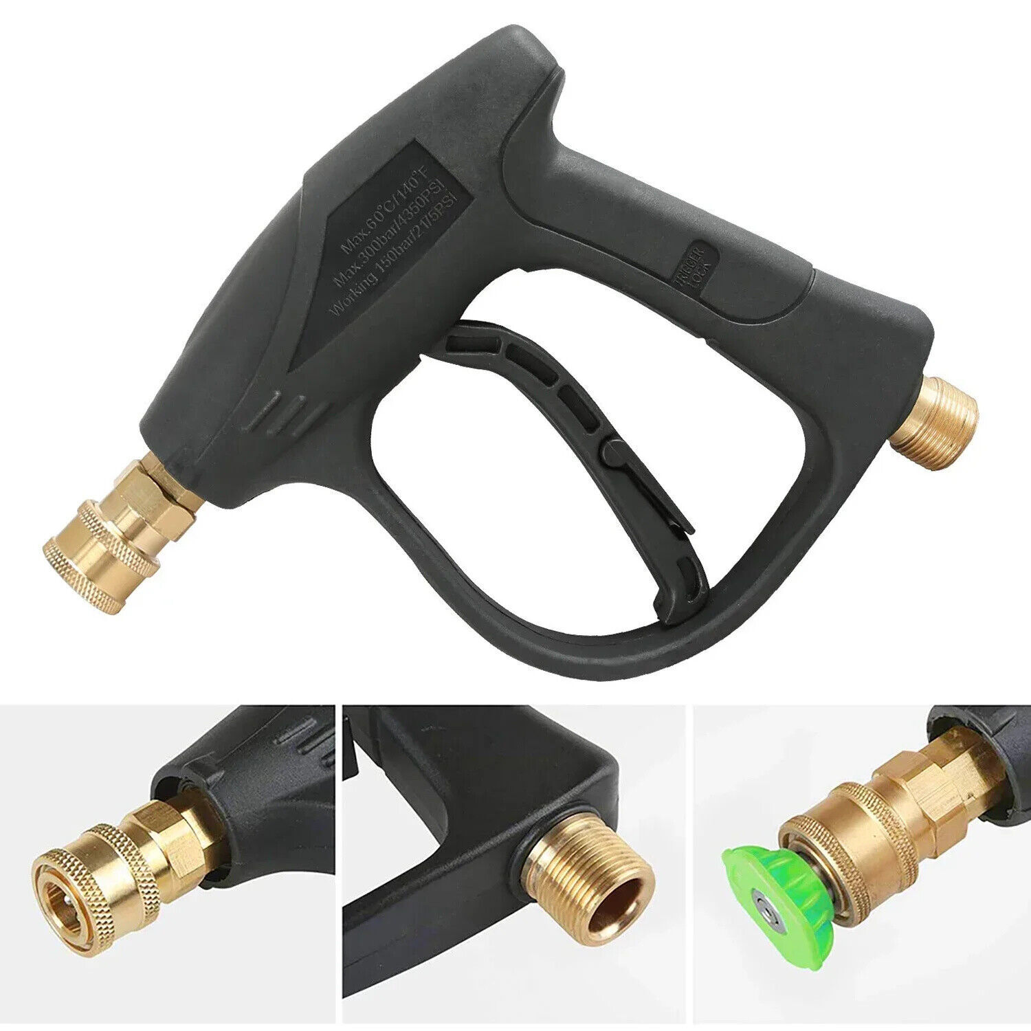1/4″ Snow Foam Soap Lance Cannon Pressure Jet Bottle Quick Spray Washer Gun