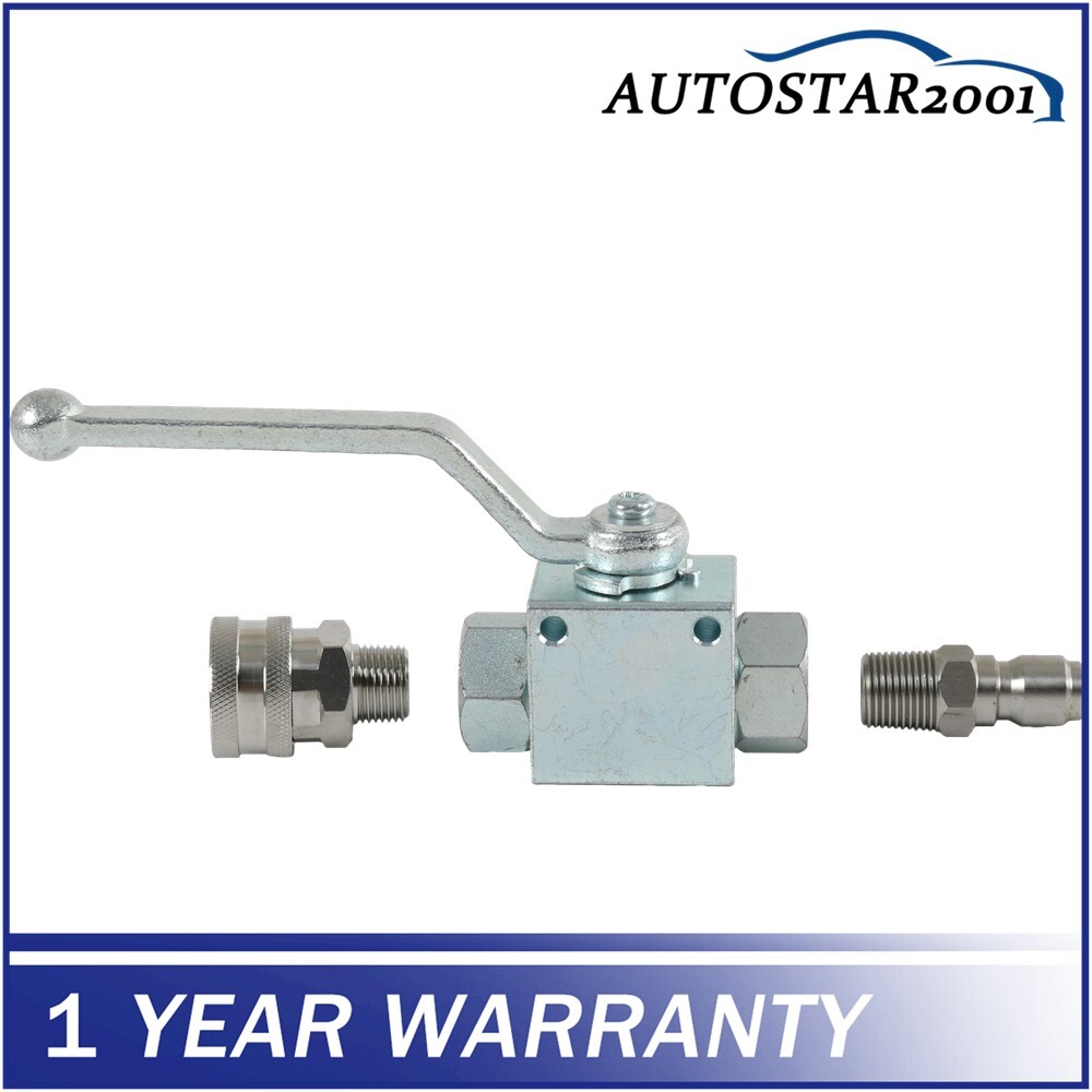 High Pressure Washer Ball Valve Steel Kit 4500 PSI 3/8 Inch Quick Connect NEW