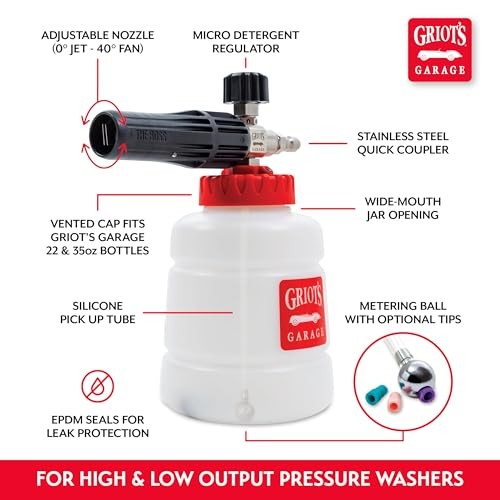 Griot’s Garage The BOSS for Car Washing and Detailing, Pressure Foam Cannon