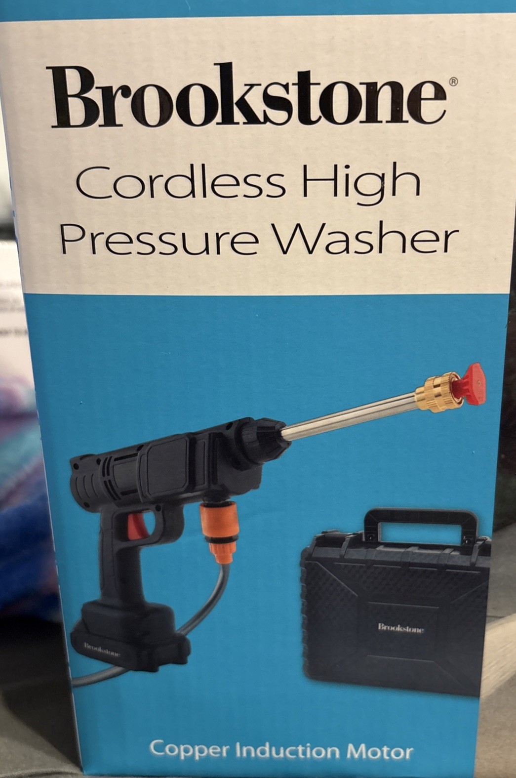Brookstone Cordless High-Pressure Washer Portable Rechargeable – Brand New