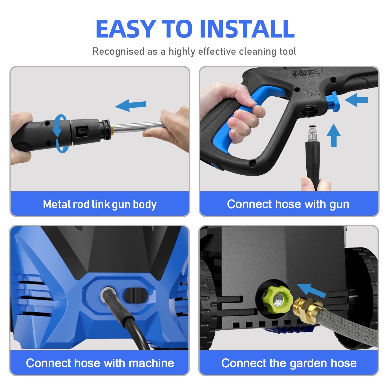 4200PSI 2.5GPM High Efficiency Electric Pressure Washer for car,home,yard,deck