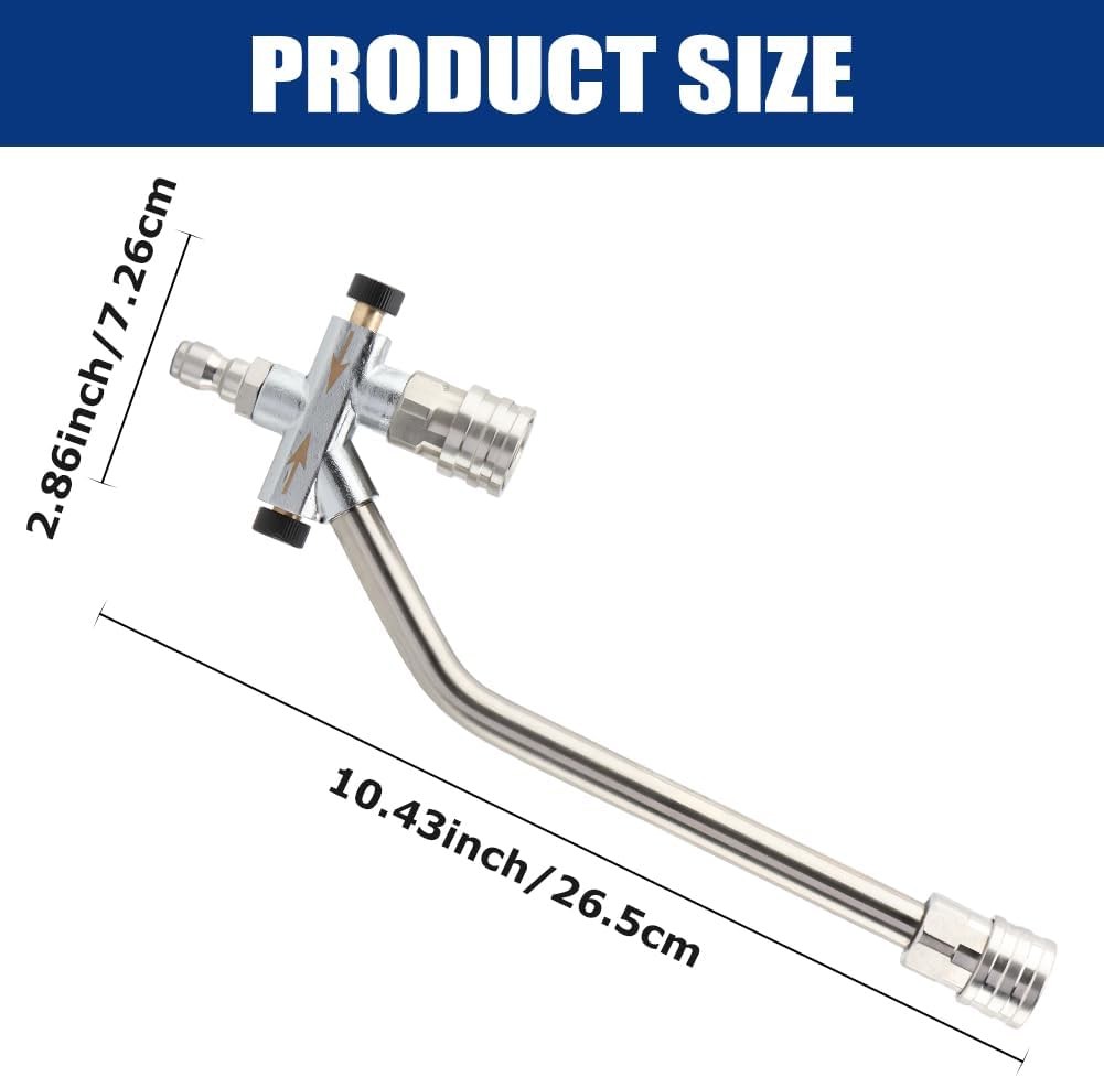 Foam Cannon Dual Connector Accessory Dual-Purpose Switch Spray Gun w/5 Nozzles