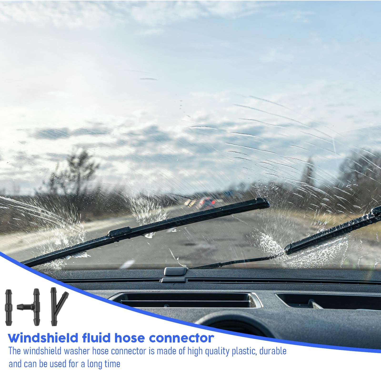 30 PCS Windshield Wiper Hose Connector 2Way 3Way I/T/Y Fitting Splitter
