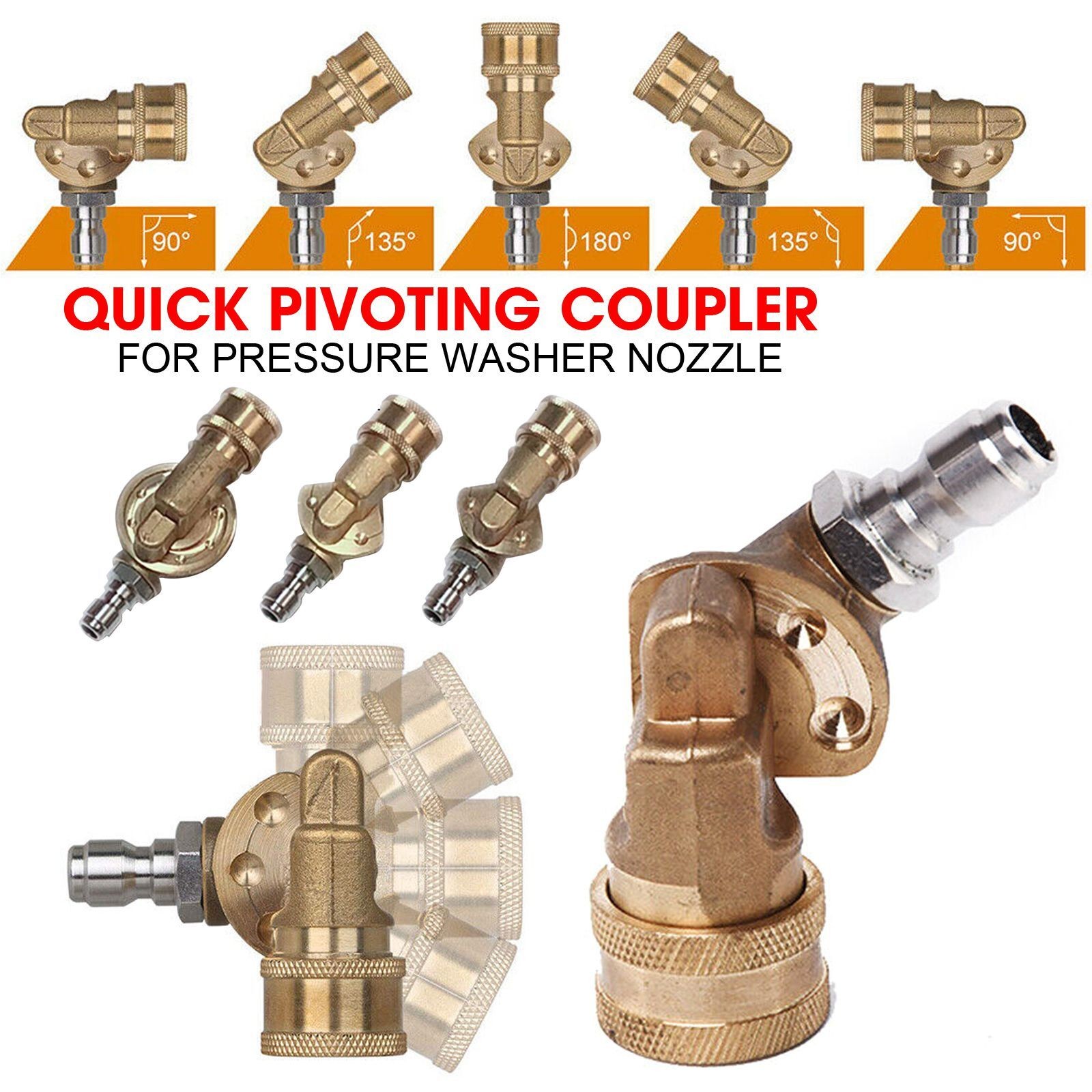 1/4″ Quick Pivoting Coupler for Pressure Washer Nozzle,Gutter Cleaner Attachmet