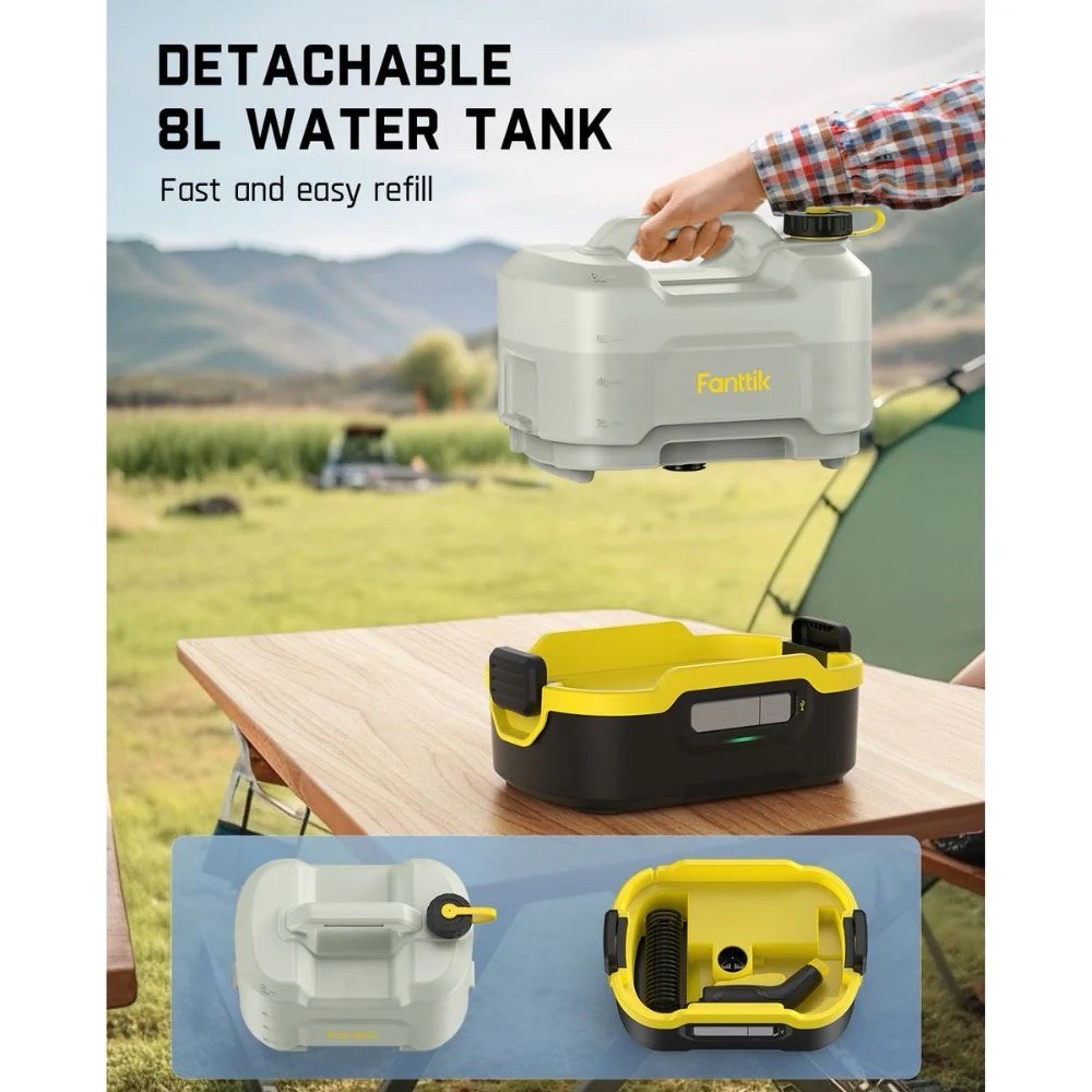 Fanttik NB8 Nano Portable Spray Pressure Washer 8L Tank IPX5 Waterproof USB-C