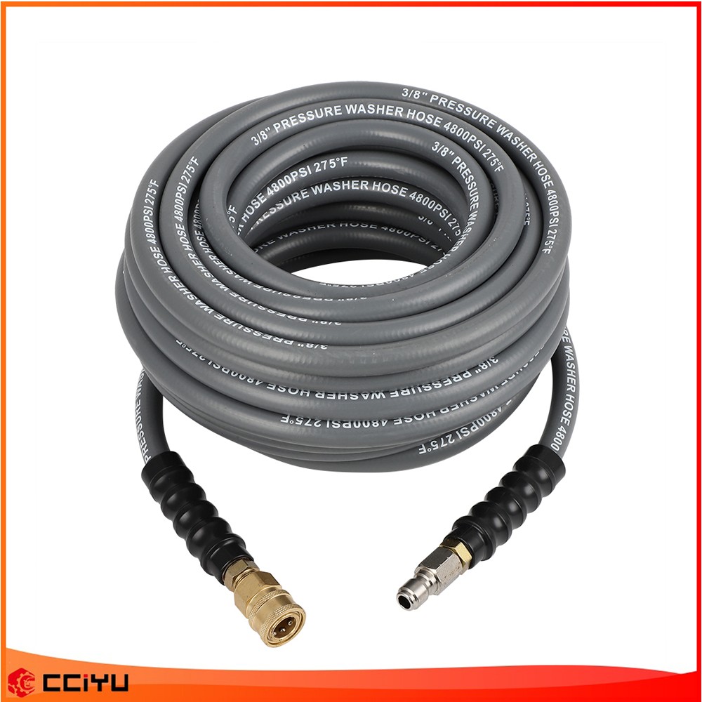 50′ x 3/8″ High Pressure Washer Hose Gray Brand New 4800psi