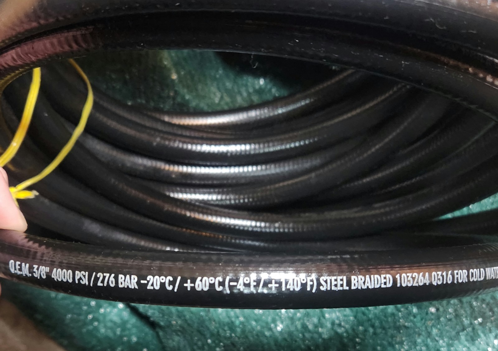 HUSQVARNA 597701101 PRESSURE WASHER HOSE 50FT 3/8″ 4000PSI/276 BAR STEEL-BRAIDED
