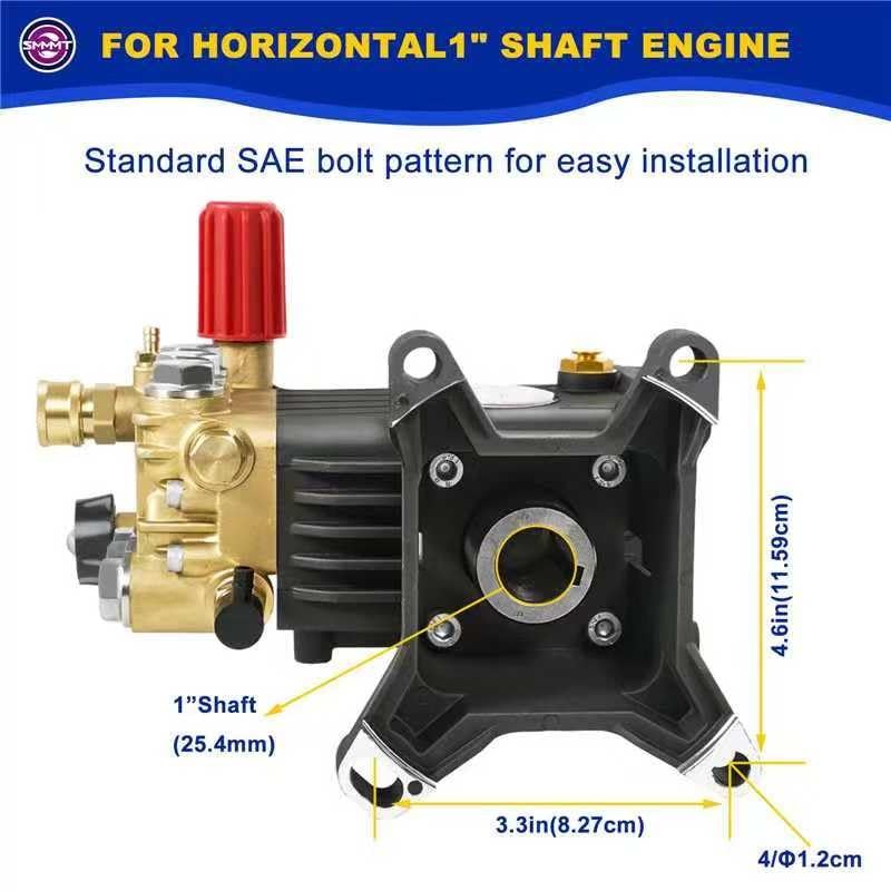 Pressure Washer Pump Max 4400 PSI 4 GPM, 1″ Shaft Horizontal Gas Power Washer…