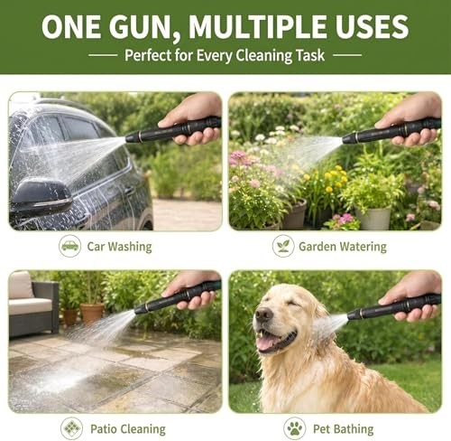 New Jet Nozzle Power Washer for Garden Hose, Hose High C