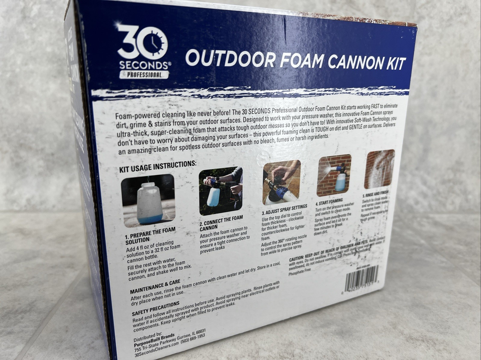 30 Seconds Foam Cannon Kit for Pressure Washer Sprayer w/ 8 oz. Soap **NEW**