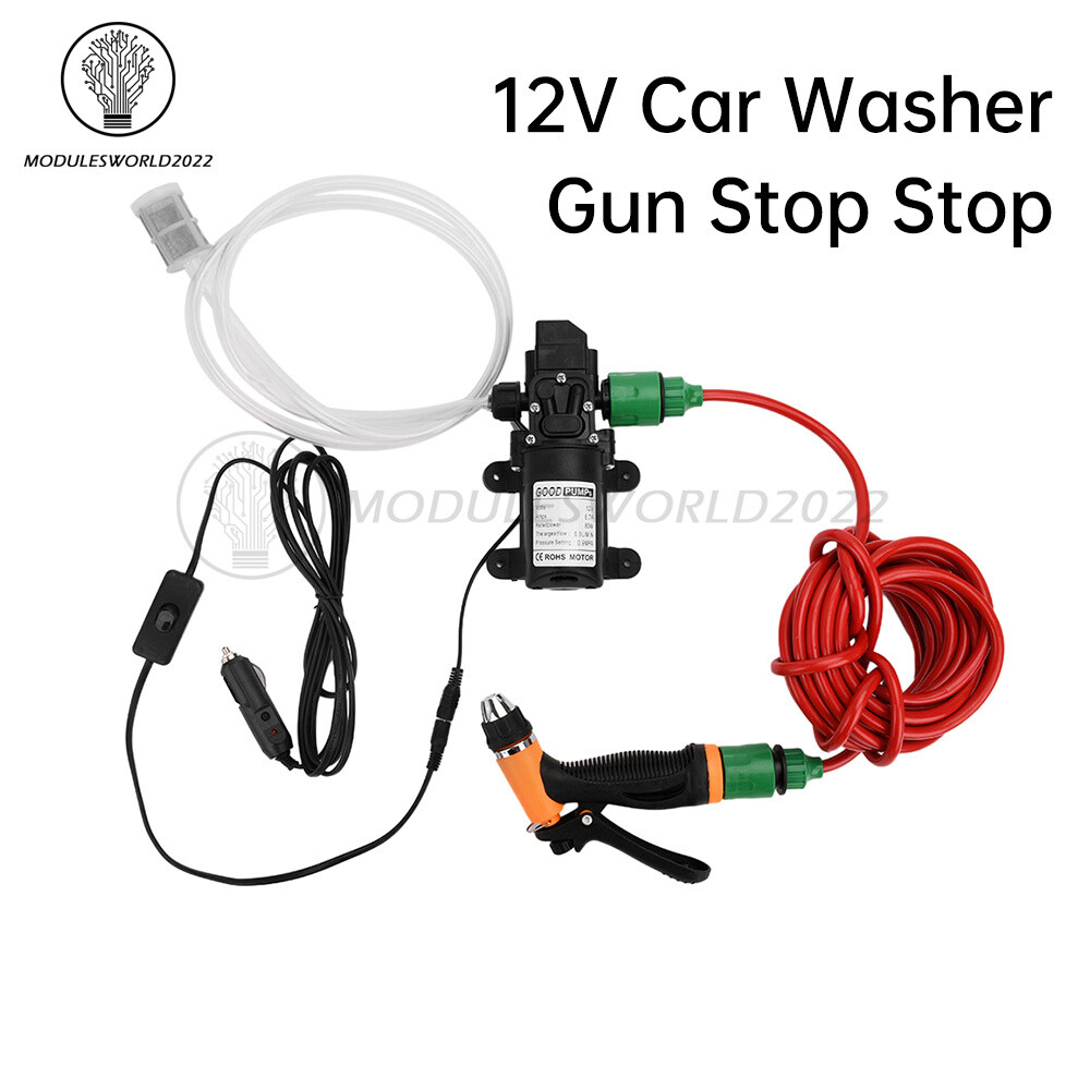 DC12V 80W High Pressure Self-Priming Car Portable Washer Water Pump Kit