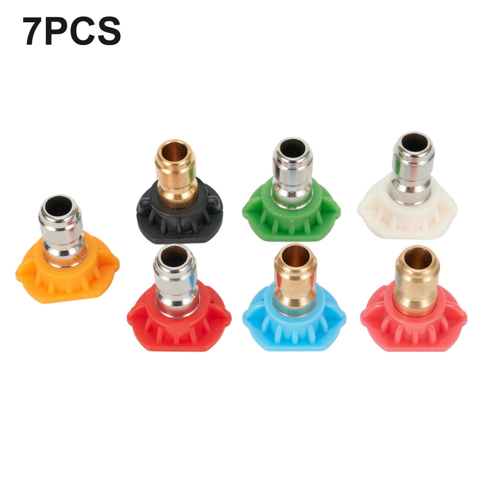 7PCS 1/4inch Pressure Washer Spray Tips Nozzles High Power Kit Quick Connect Set