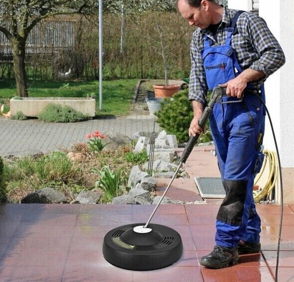 Costway Utility Surface Cleaner Pressure Washer Attachment 3000 PSI 16-Inch Head