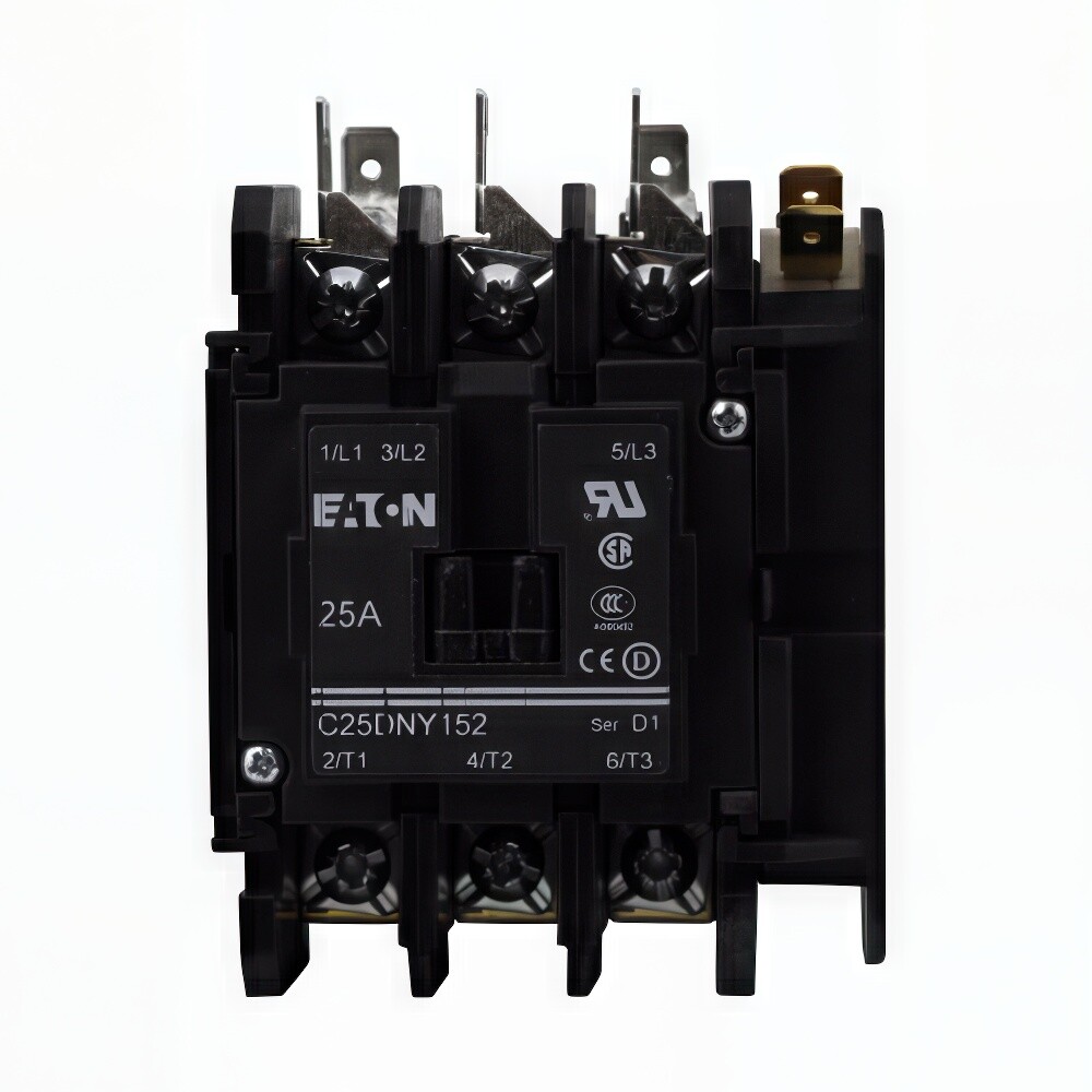 Eaton Contactor, 115V 25 Amp C25DNY152AL – UL Recognized & CSA Certified