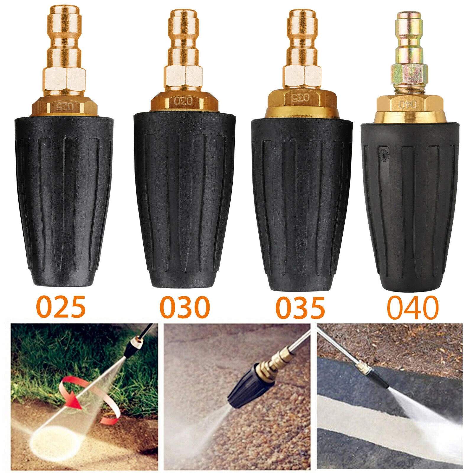1 Power Pressure Washer 3600 PSI Turbo Nozzle Rotating Rotary 2.5, 3.0, 3.5, 4.0