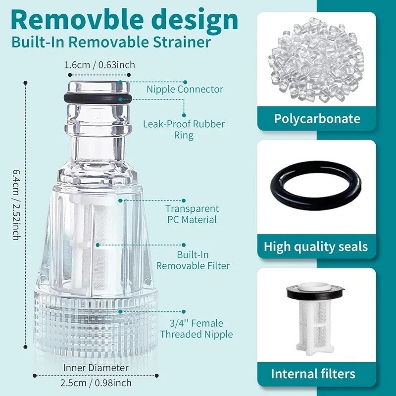 2PCS High-Pressure Car Clean Washer Water Filter Connection Fitting Tool Garden