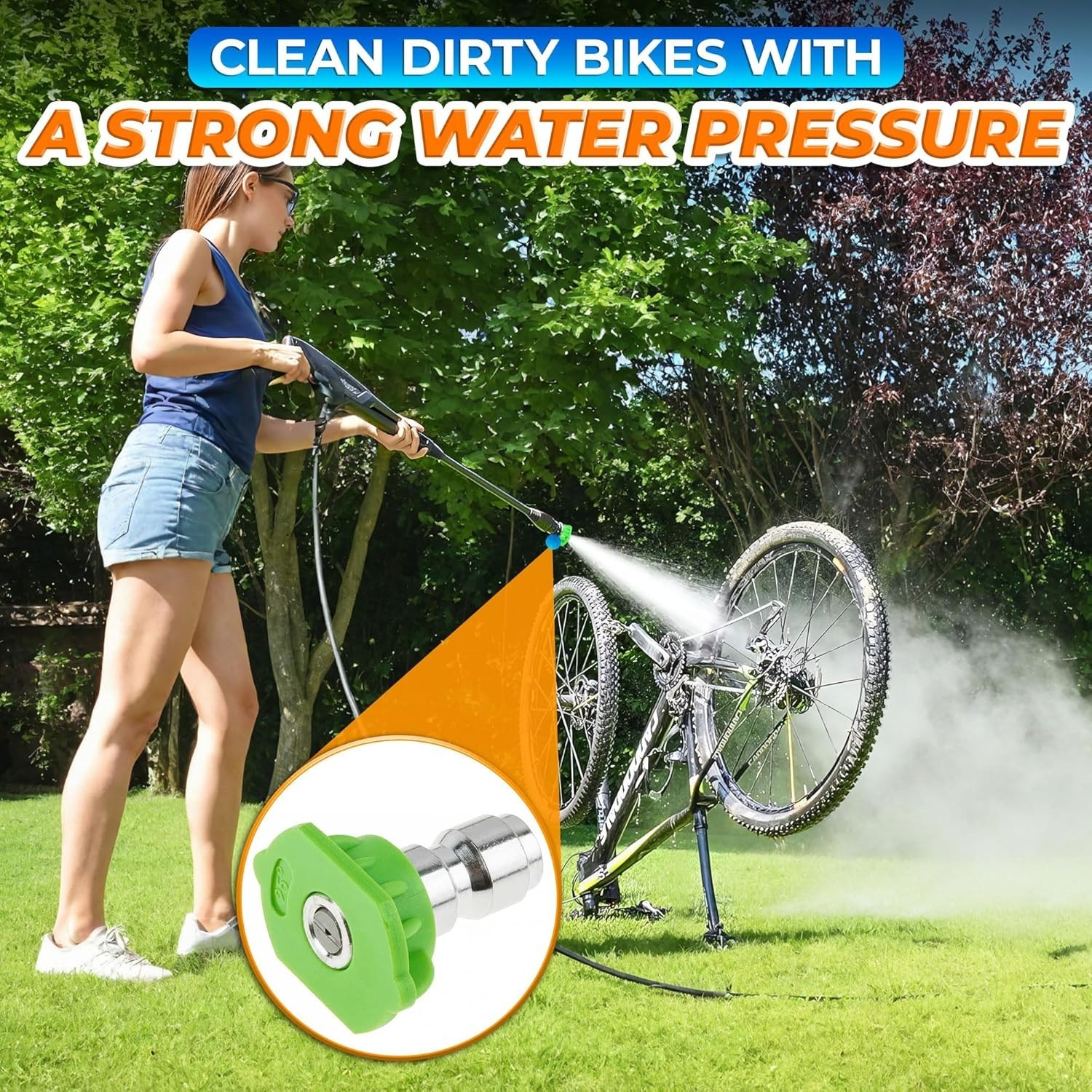 Pressure Washer Tips Set of 5 – Quick-Connect Foam Sprayer, Rust-Resistant & …