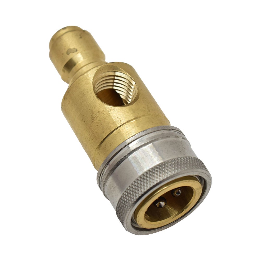 3/8 Inch Pressure Washer Quick Coupler Gauge Brass Fitting With Stainless Steel