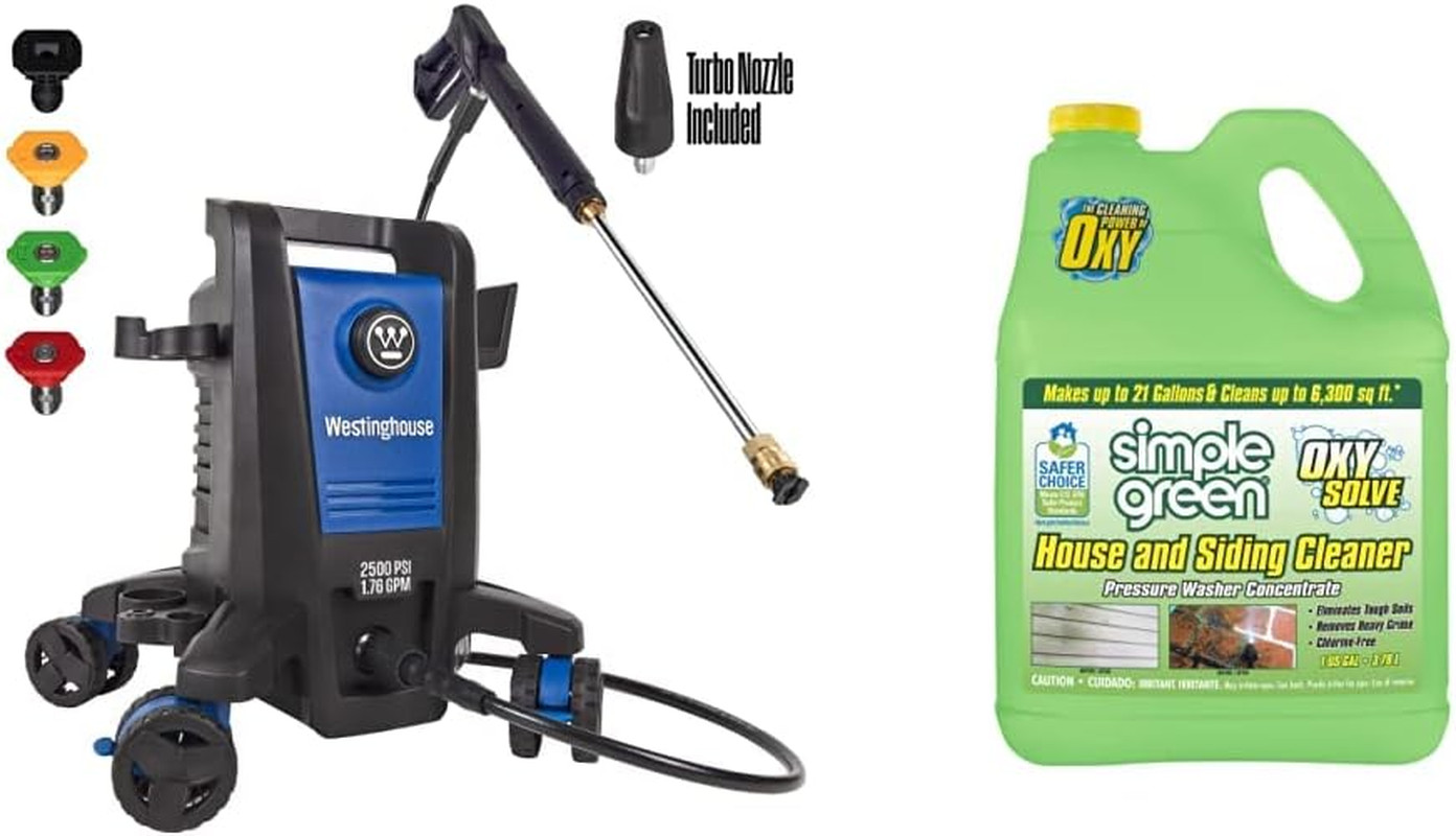 Westinghouse Epx3500 Electric Pressure Washer & Oxy Solve Cleaner Bundle